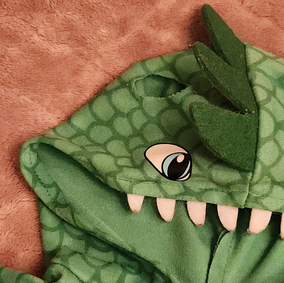 Build-A-Bear Workshop BABW Camo Green Dinosaur Hoodie Scaly *ADDED EAR HOLES* - Picture 3 of 15